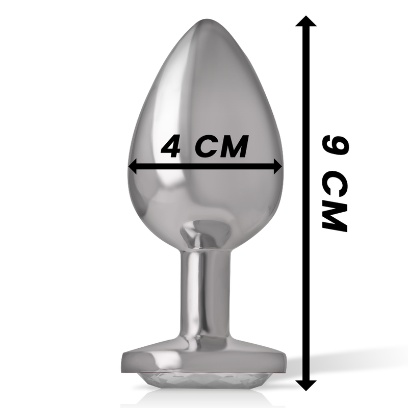 Intense – Analplug Metall Aluminium Weiss Herz Grösse L