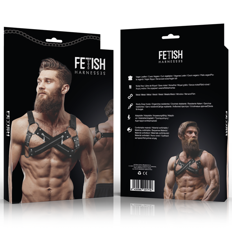 Fetish Submissive Attitude – Verstellbarer Neopren-Brustgurt mit…