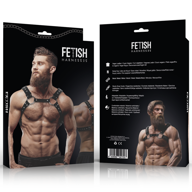Fetish Submissive Attitude – Brustharness aus Ökoleder für Herren…