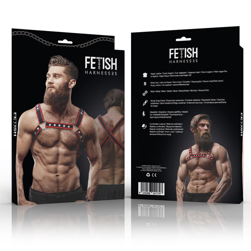 Fetish Submissive Attitude – Brust-Bulldog-Geschirr aus Ökoleder…