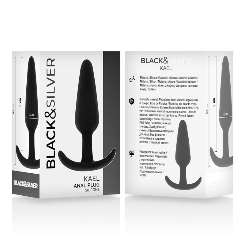 Black&Silver Kael Silikon-Analplug mit mittlerem Griff