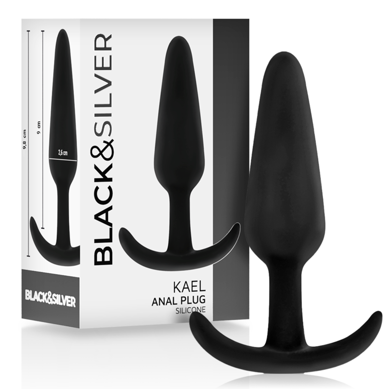 Black&Silver Kael Silikon-Analplug mit mittlerem Griff