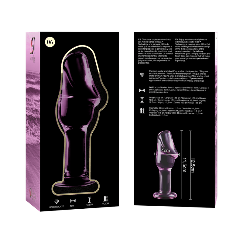 Nebula Series By Ibiza – Modell 6 Analplug Borosilikatglas Rosa…