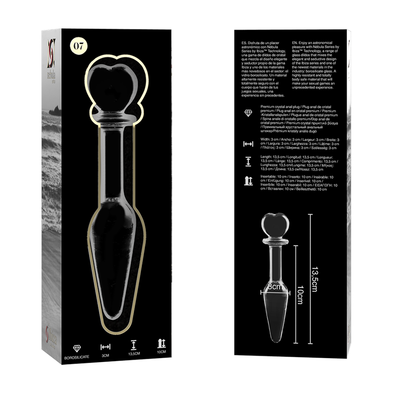 Nebula Series By Ibiza – Model 7 Analplug Borosilikatglas Klar…