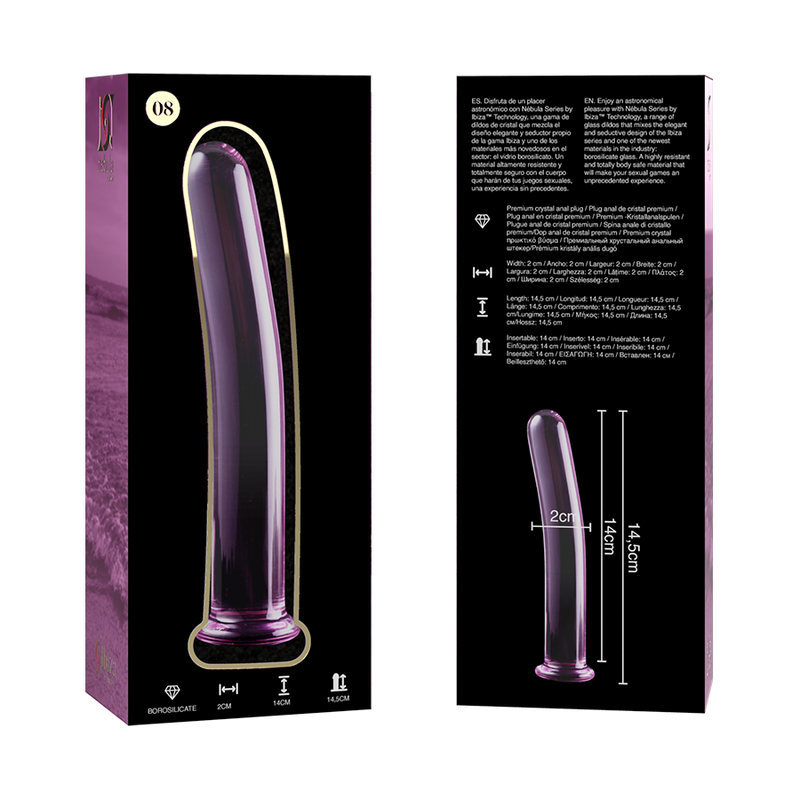 Nebula Series By Ibiza – Modell 8 Dildo Borosilikatglas Rosa 14.5…