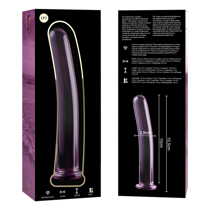 Nebula Series By Ibiza – Modell 9 Dildo Borosilikatglas Rosa 15.5…