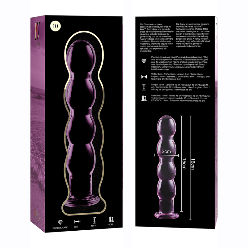 Nebula by Ibiza Modell 10 Dildo Borosilikatglas Rosa 16.5 CM Ø 3.5 CM