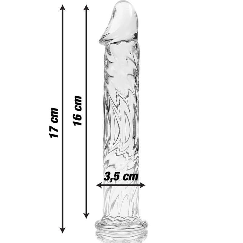 Nebula by Ibiza Modell 12 Dildo Borosilikatglas Klar 17 CM Ø 3.5 CM