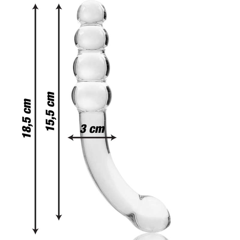 Nebula by Ibiza Modell 14 Dildo Borosilikatglas Klar 18.5 CM Ø 3 CM