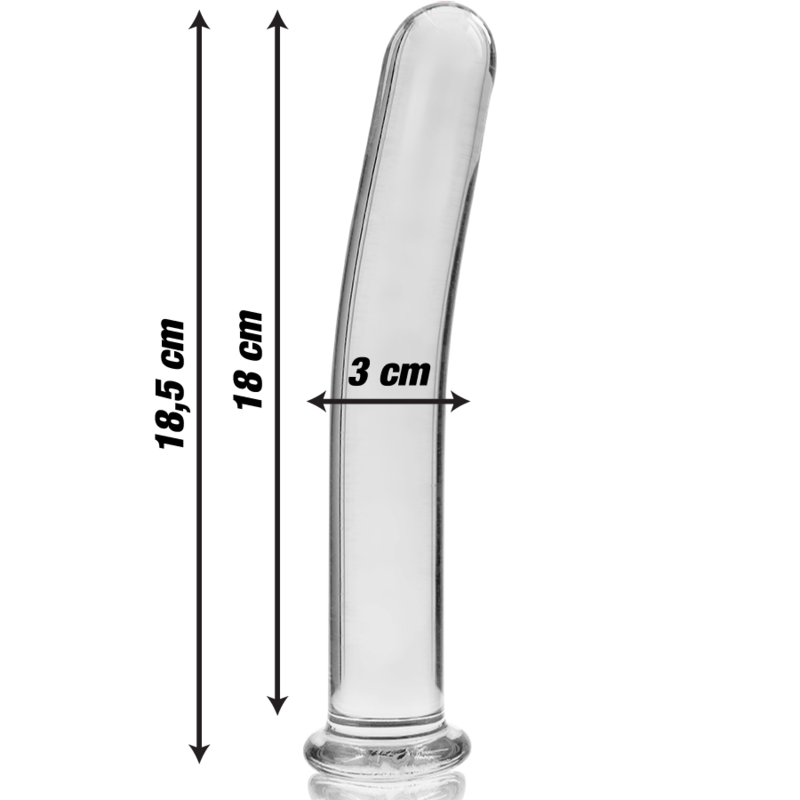 Nebula by Ibiza Modell 17 Dildo Borosilikatglas Klar 18.5 CM Ø 3 CM