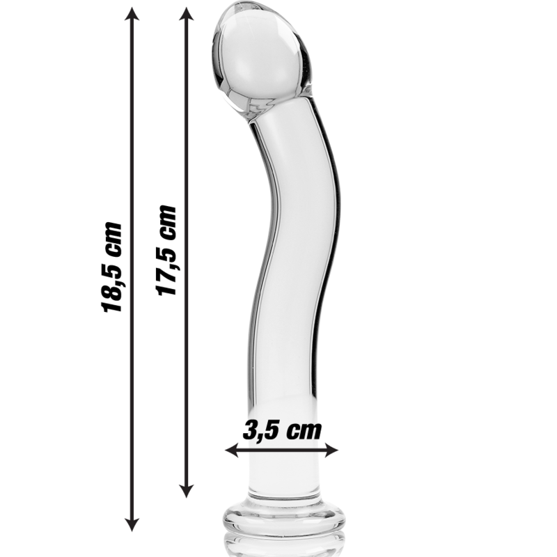 Nebula by Ibiza Modell 18 Dildo Borosilikatglas Klar 18.5 CM Ø 3.5 CM