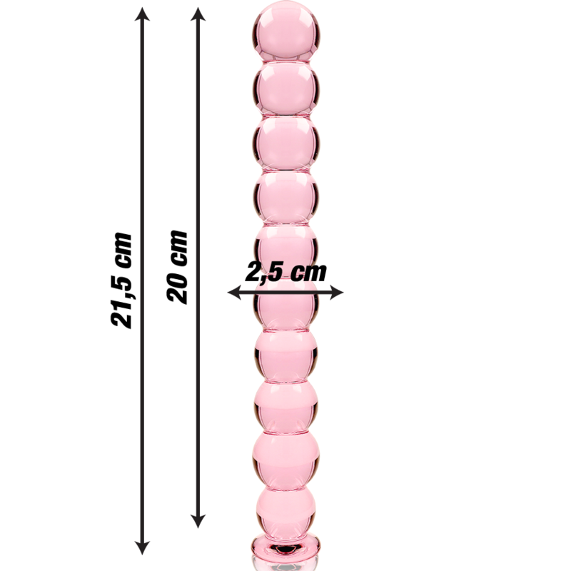 Nebula by Ibiza Modell 22 Dildo Borosilikatglas Rosa 21.5 CM Ø 2.5 CM