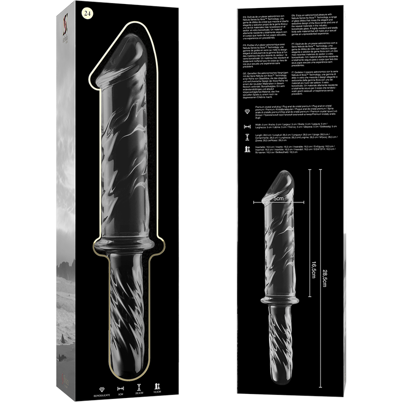 Nebula by Ibiza Modell 24 Dildo Borosilikatglas Klar 28.5 CM Ø 5 CM