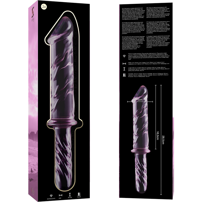 Nebula by Ibiza Modell 24 Dildo Borosilikatglas Rosa 28.5 CM Ø 5 CM