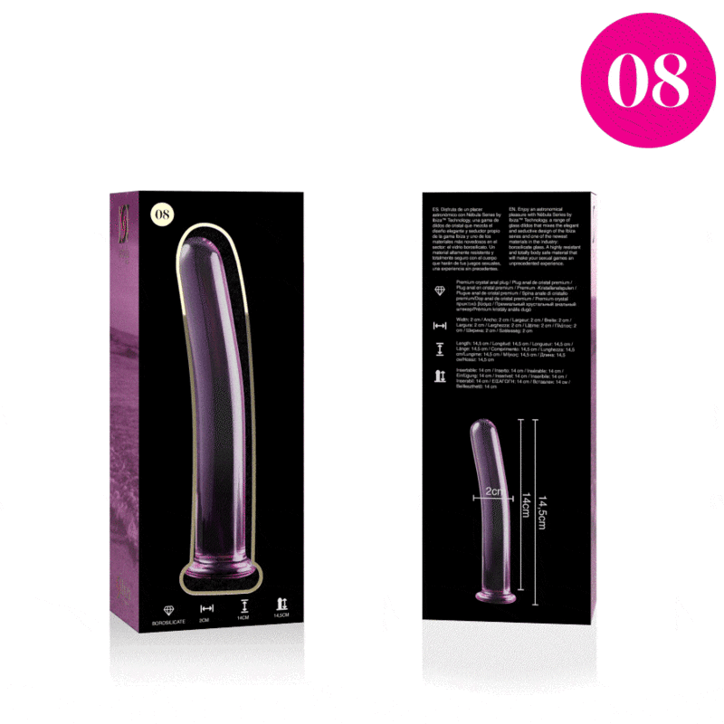Nebula Series By Ibiza – Modell 8 Dildo Borosilikatglas Rosa 14.5…