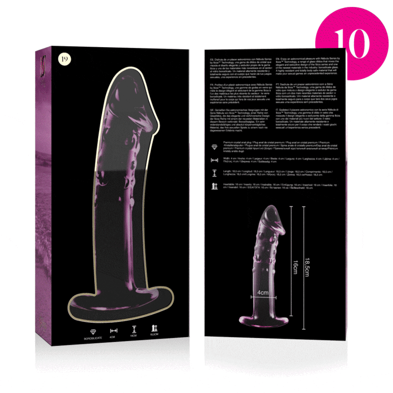 Nebula by Ibiza Modell 19 Dildo Borosilikatglas Rosa 18.5 CM Ø 4 CM