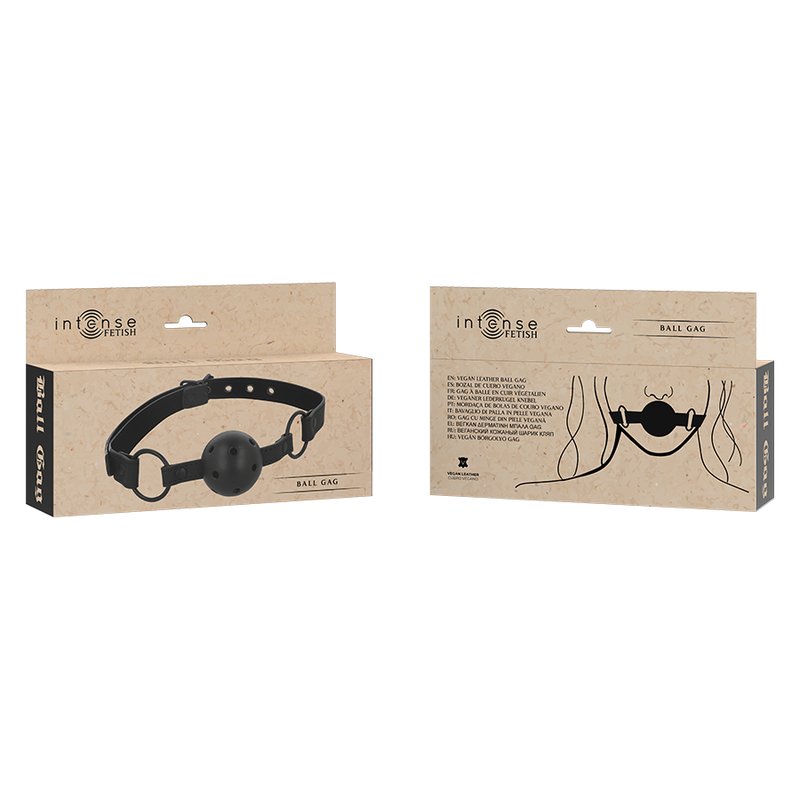 Intense – Fetish Ballknebel aus Veganem Leder