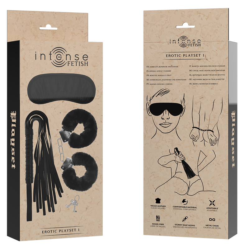 Intense – Fetish Erotikspielset 1 mit Handschellen, Blindmaske und…