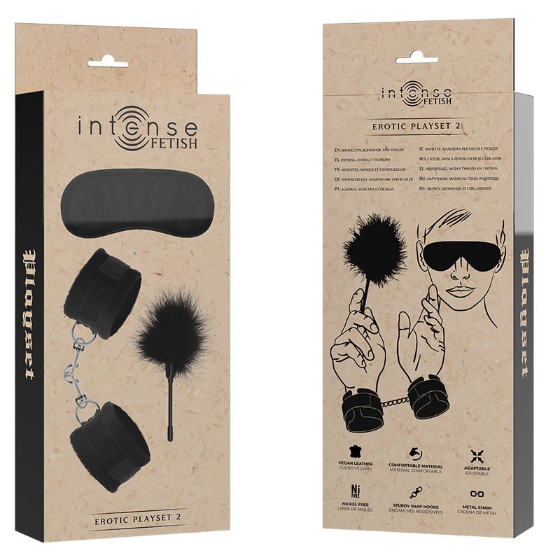 Intense – Fetish Erotikspielset 2 mit Handschellen, Blindmaske und…