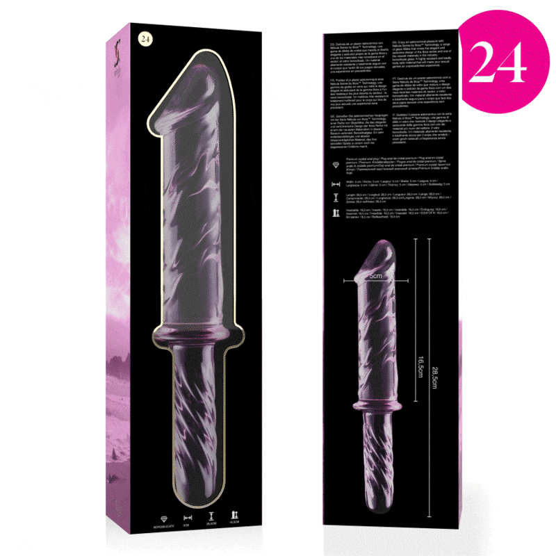Nebula by Ibiza Modell 24 Dildo Borosilikatglas Rosa 28.5 CM Ø 5 CM
