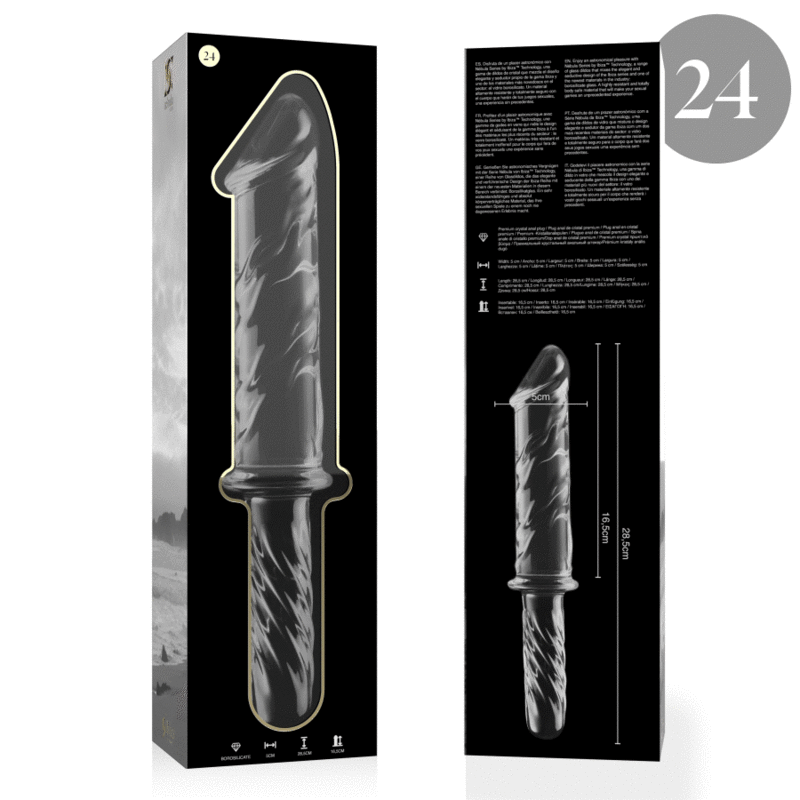 Nebula by Ibiza Modell 24 Dildo Borosilikatglas Klar 28.5 CM Ø 5 CM