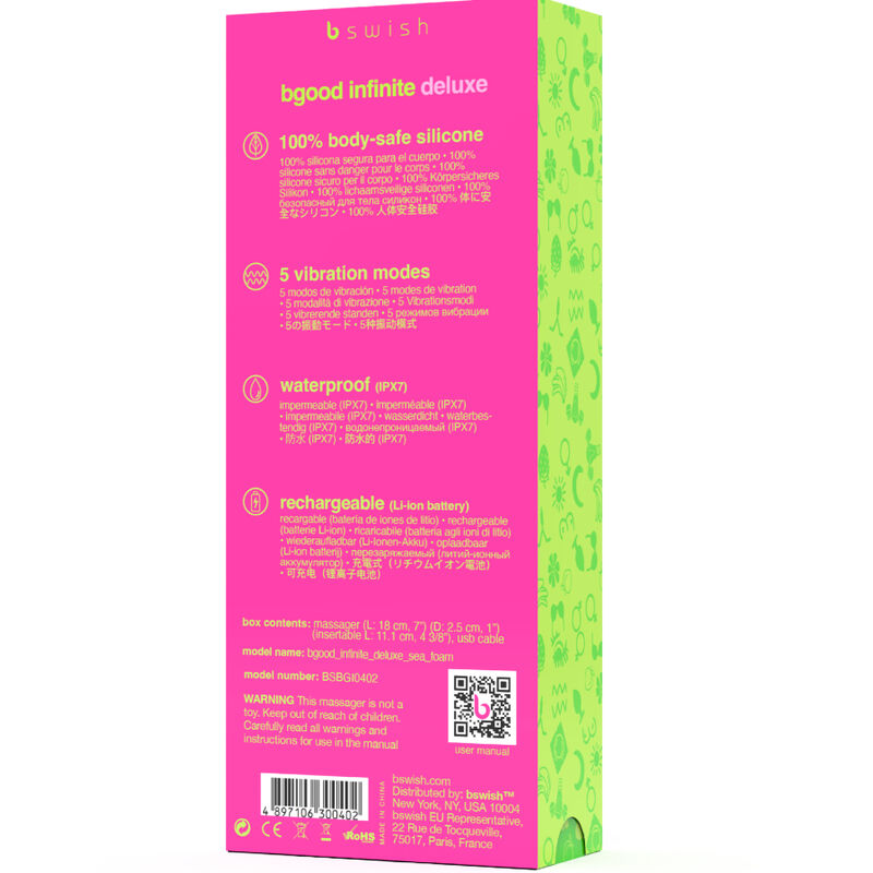 B Swish – Bgood Infinite Deluxe Wiederaufladbarer Vibrator Blaues…