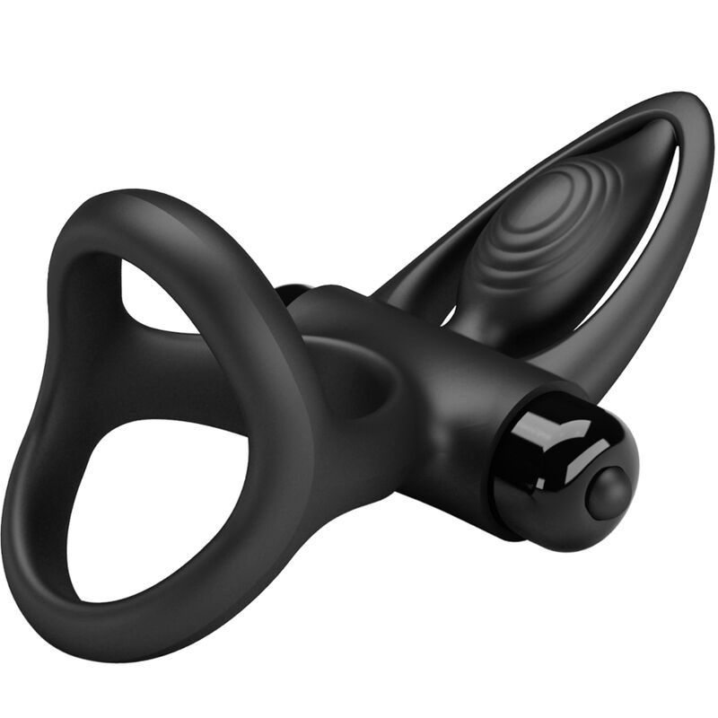 Pretty Love – Vibrationsring 10 Vibrationen Schwarzes Silikon
