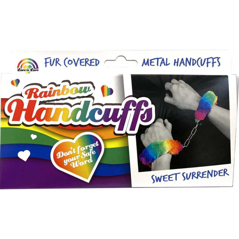 Spencer & Fleetwood – Handschellen aus Metall mit Regenbogengefüttert