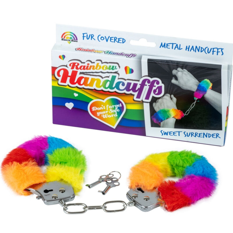 Spencer & Fleetwood – Handschellen aus Metall mit Regenbogengefüttert