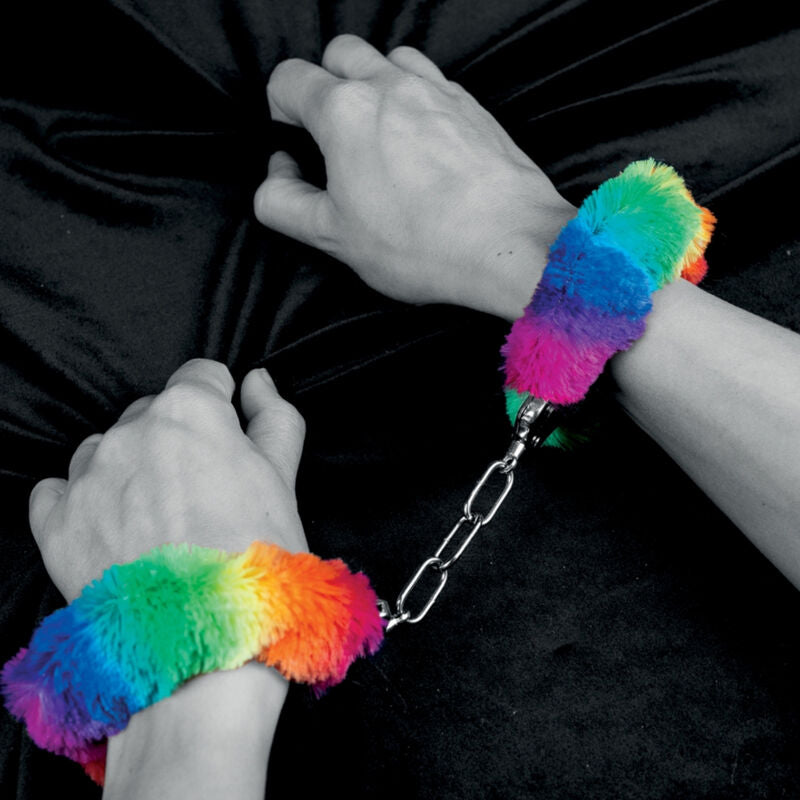Spencer & Fleetwood – Handschellen aus Metall mit Regenbogengefüttert