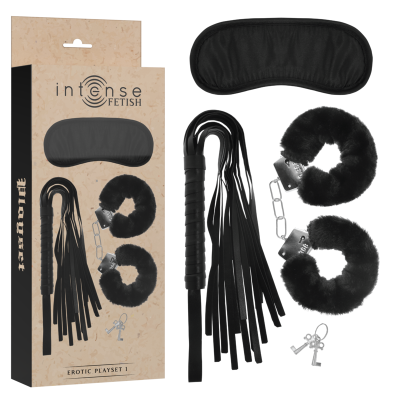 Intense – Fetish Erotikspielset 1 mit Handschellen, Blindmaske und…