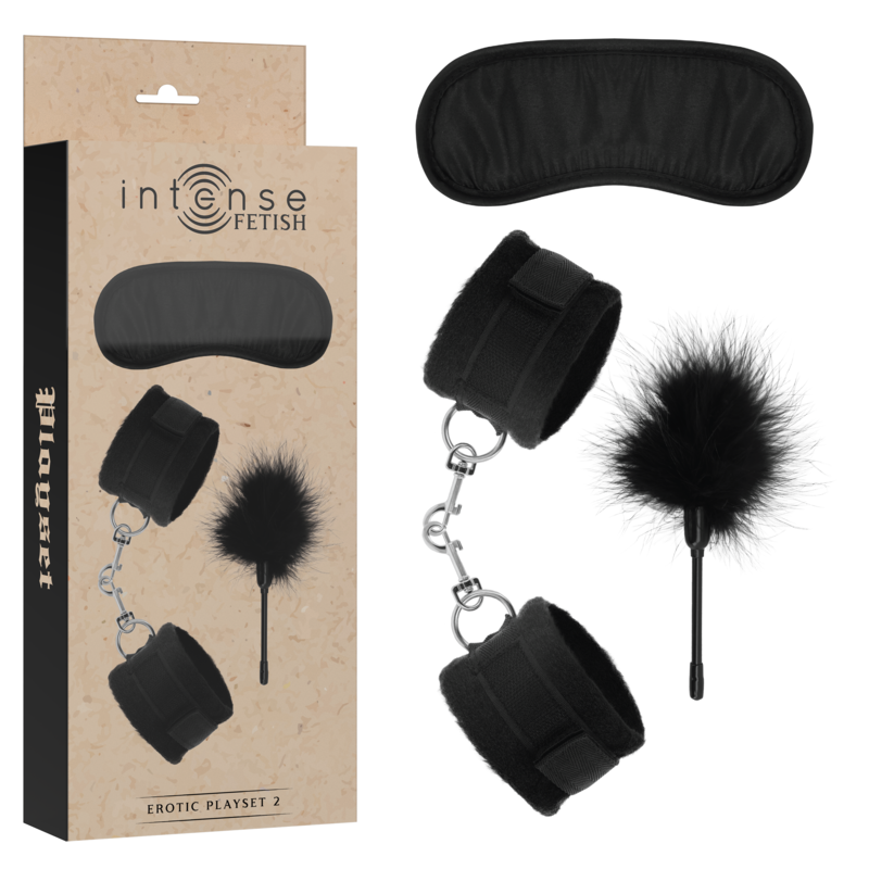 Intense – Fetish Erotikspielset 2 mit Handschellen, Blindmaske und…