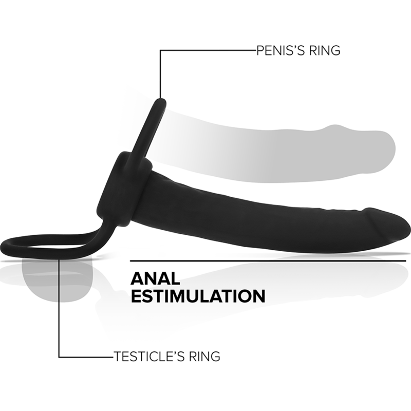 Mythology – Cobi Onyx Anal Dildo mit Schwanz- und Hodenring 13 cm…