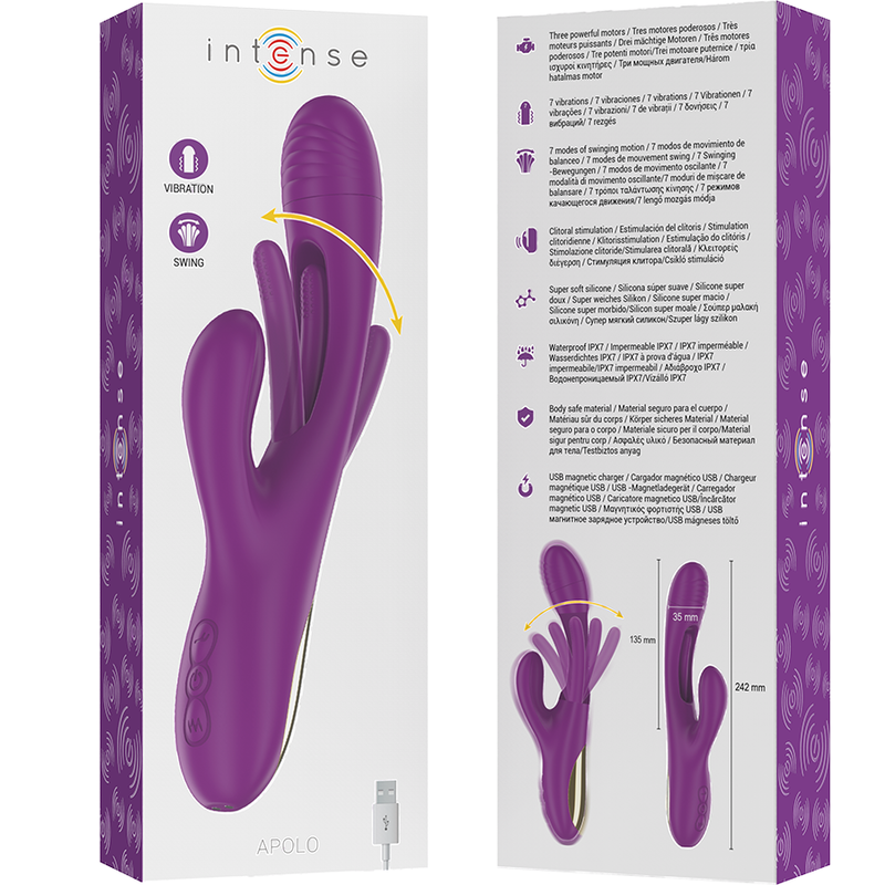 Intense – Apolo Wiederaufladbarer Multifunktionsvibrator 7…