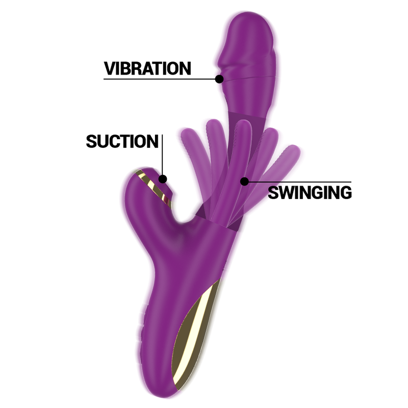 Intense – Ateneo Wiederaufladbarer Multifunktionsvibrator 7…