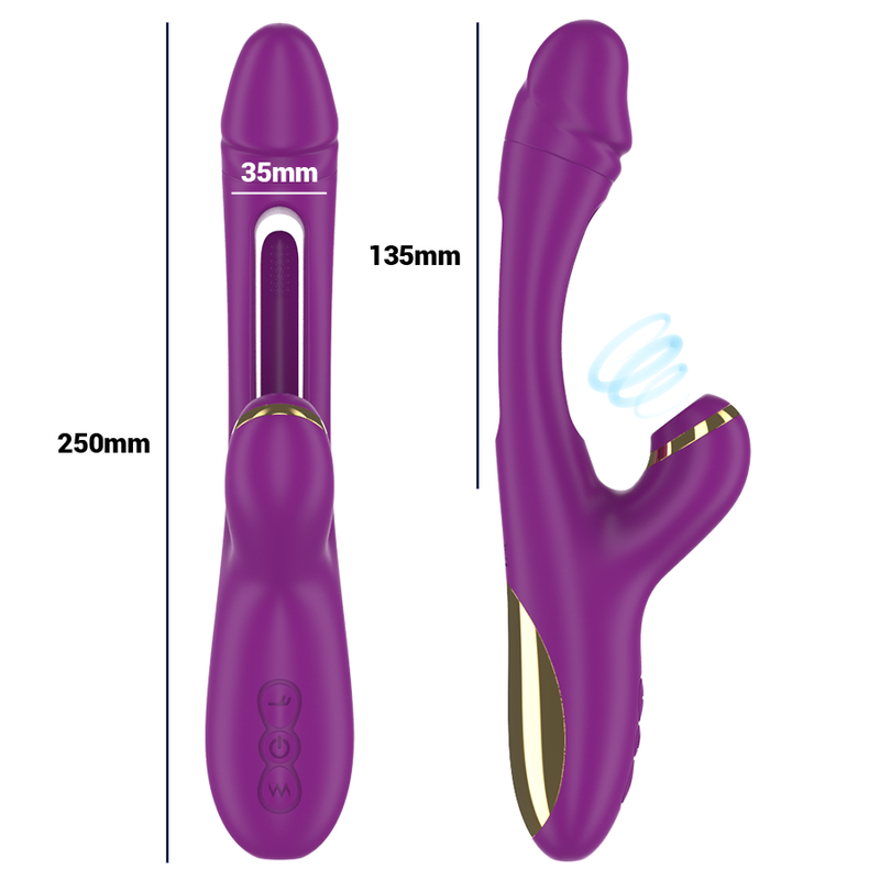 Intense – Ateneo Wiederaufladbarer Multifunktionsvibrator 7…