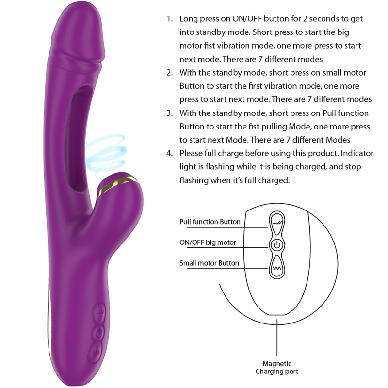 Intense – Ateneo Wiederaufladbarer Multifunktionsvibrator 7…