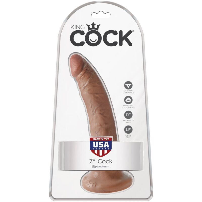 King Cock – Realistischer Penis 17.5 cm Karamell