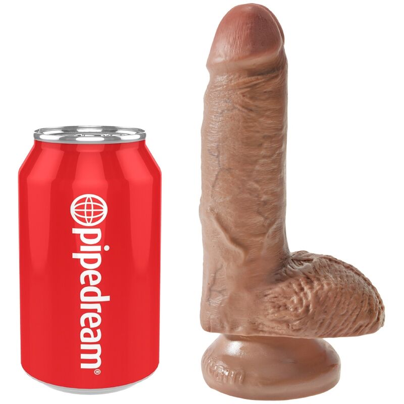 King Cock – Realistischer Penis mit Kugeln 13.2 cm Karamell