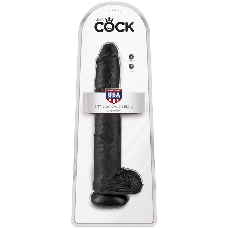 King Cock – Realistischer Penis mit Eier 30.5 cm Schwarz