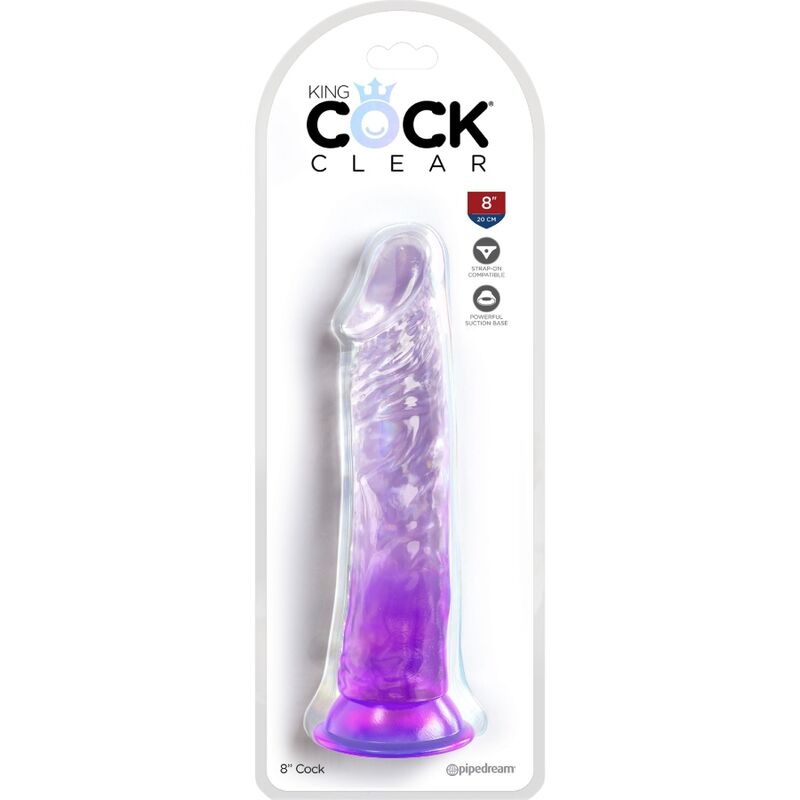 King Cock – Clear Realistischer Penis 19.7 cm Lila