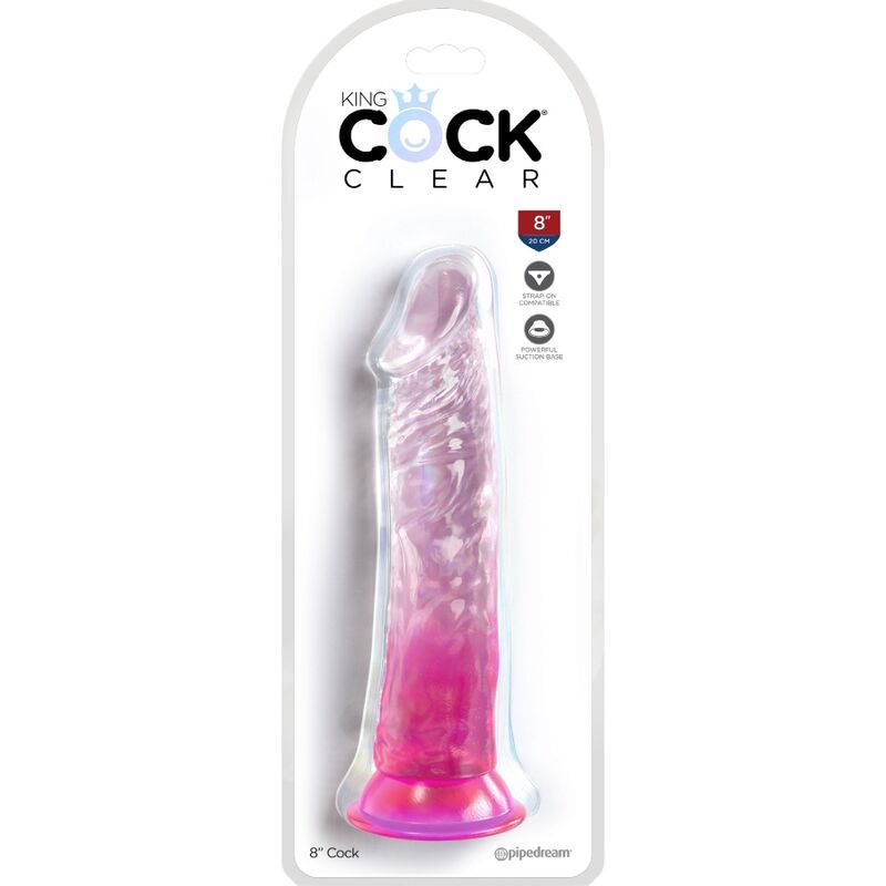 King Cock – Clear Realistischer Penis 19.7 cm Rosa