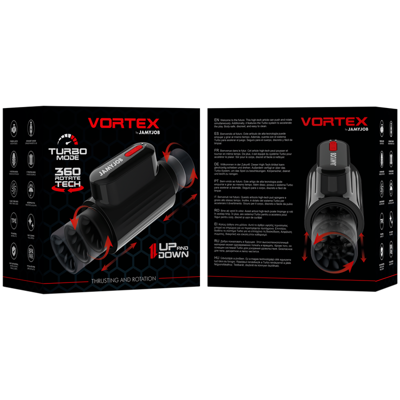Jamyjob – Vortex-STOß- und 360-Drehbarer Tech-Turbo-Modus-Masturbator