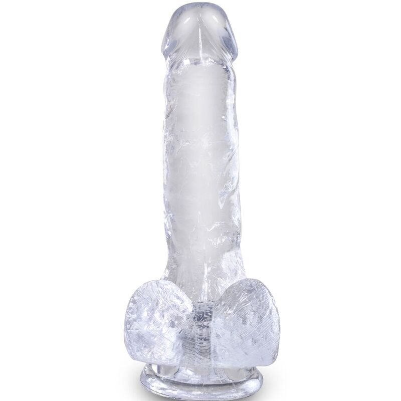 King Cock – Clear Realistischer Penis mit Eieren 13.5 cm Transparent