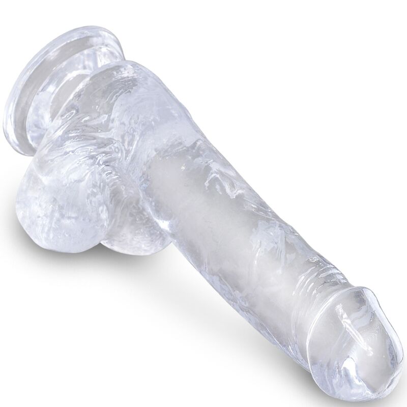 King Cock – Clear Realistischer Penis mit Eieren 13.5 cm Transparent