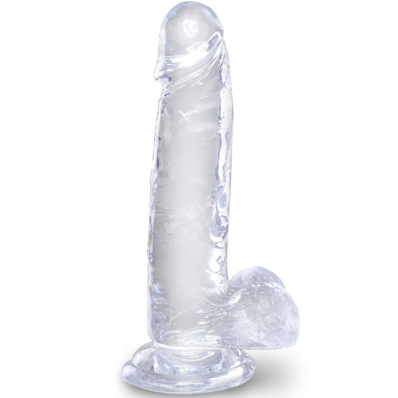 King Cock – Clear Realistischer Penis mit Eieren 15.2 cm Transparent