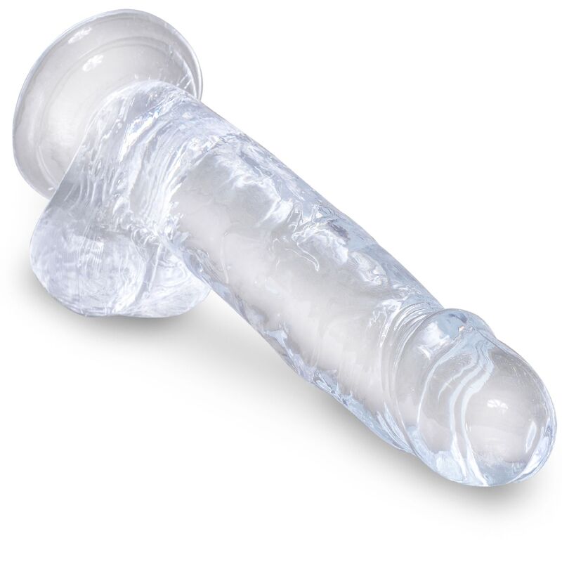 King Cock – Clear Realistischer Penis mit Eieren 15.2 cm Transparent