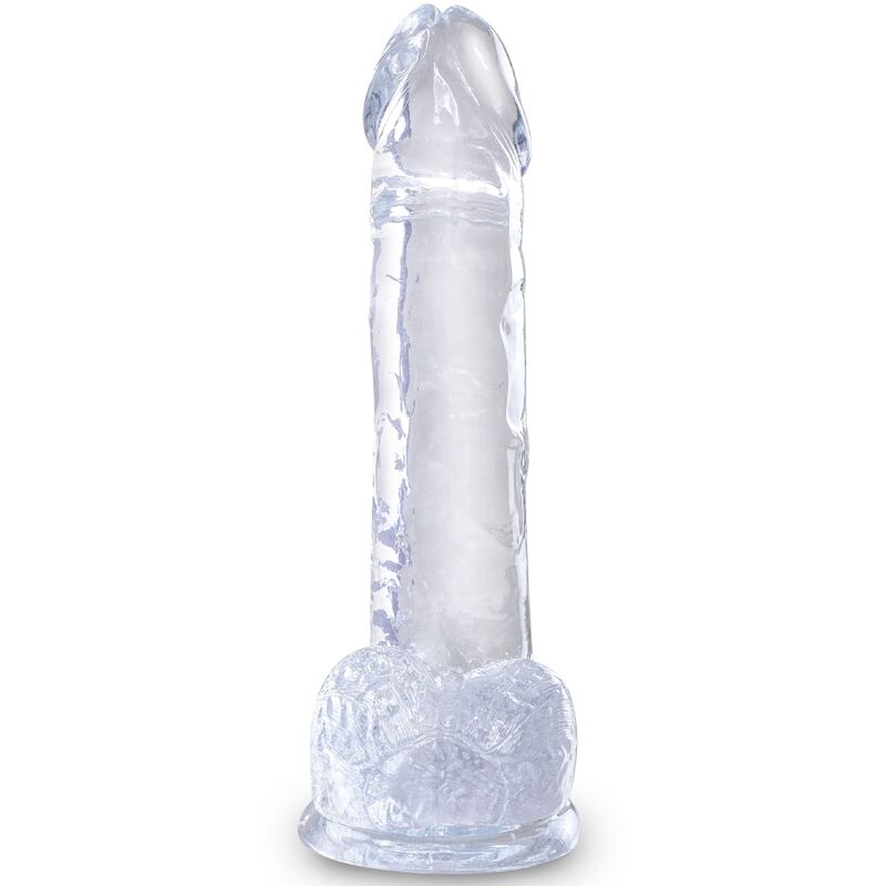 King Cock – Clear Realistischer Penis mit Eieren 15.2 cm Transparent