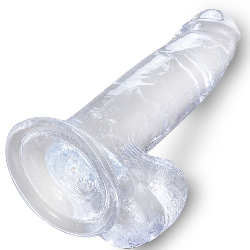 King Cock – Clear Realistischer Penis mit Eieren 15.2 cm Transparent
