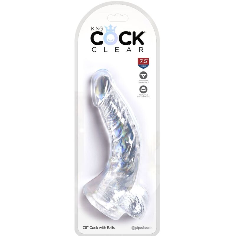 King Cock – Clear Realistisch Gebogener Penis mit 16.5 cm…
